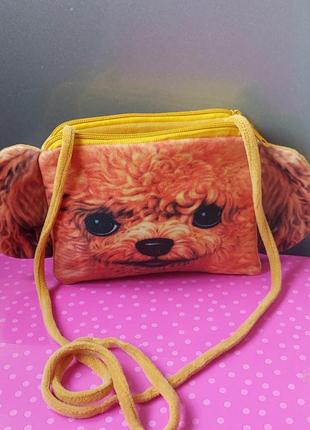 Дитяча сумочка з принтом собачка2 фото