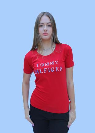 Футболка женская tommy hilfiger kb 2881 red xl