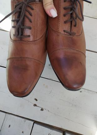 Нові чоловічі шкіряні оксфорди броги туфлі topman 42-434 фото