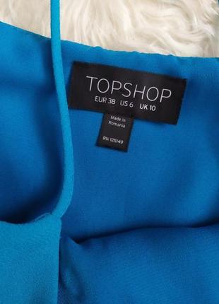 Красива блакитна сукня плаття на тонких бретельках розмір s бренду topshop4 фото