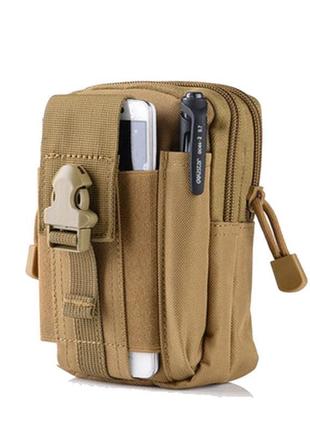 Сумка на ремень штурмовая тактическая "mini warrior" ( койот )