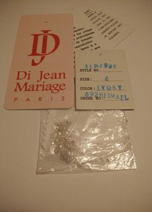 Фирменное французкое свадебное платье di jean mariage4 фото