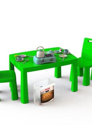 Игровой набор кухня детская doloni-toys 04670/1 (34 предмета, стол + 2 стульчика)
