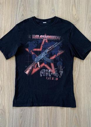 Мужская винтажная коллекционная футболка с принтом kalashnikov 1990 vintage