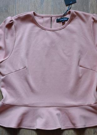 Кофта i love friday, пудровая кофта с воланами, укороченная розовая блузка,коралловая кофта трикотаж5 фото