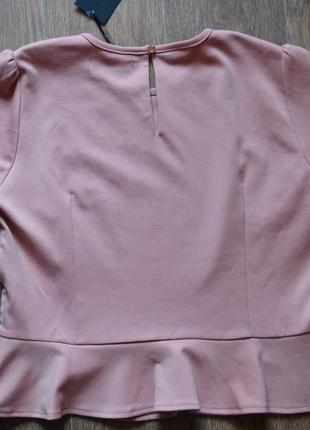 Кофта i love friday, пудровая кофта с воланами, укороченная розовая блузка,коралловая кофта трикотаж6 фото