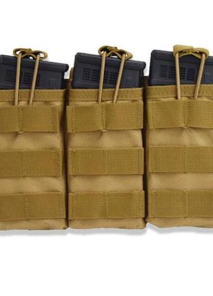 Подсумок a39 тройной molle под магазины койот