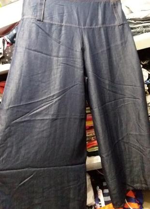 Штани-кюлоти кольору джинс (ліоцел) 14 розміру2 фото