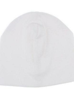 Шапка дітям 9-24 місяців трикотажна 46/50 біла