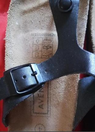 Биркенштоки кожаные ортопедические легкие шлепки через палец размер 4 подарок пыльник