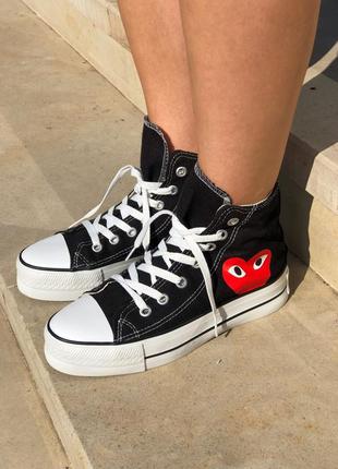 Высокие кеды converse x comme des garçons play 2.0