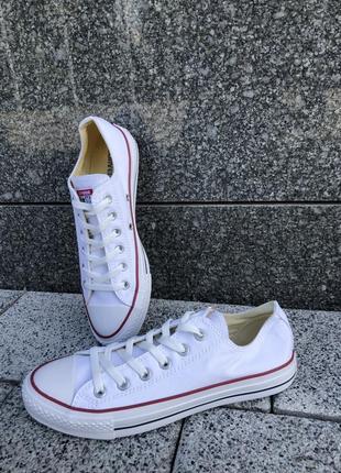 Converse low white легкі білі кеди конверс3 фото