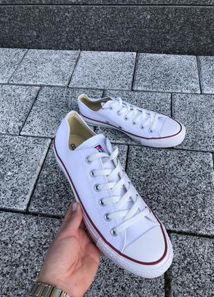 Converse low white легкі білі кеди конверс6 фото