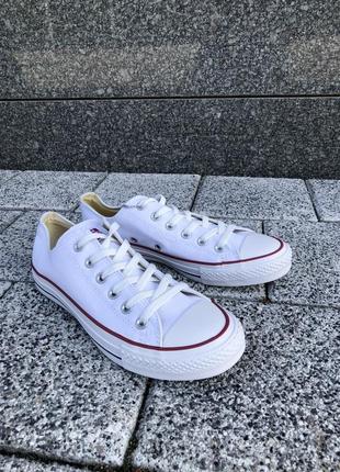 Converse low white легкі білі кеди конверс5 фото