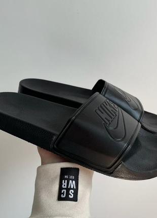 Nike slides black летние тапочки найк черные4 фото