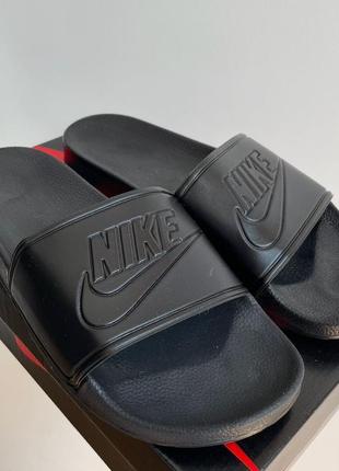 Nike slides black літні тапочки найк чорні6 фото