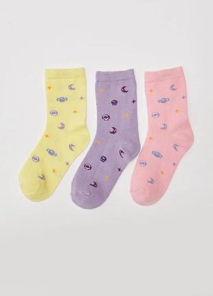 30-32/33-35 розмір нові фірмові дитячі високі шкарпетки різнокольорові з принтом lc waikiki вайкіки