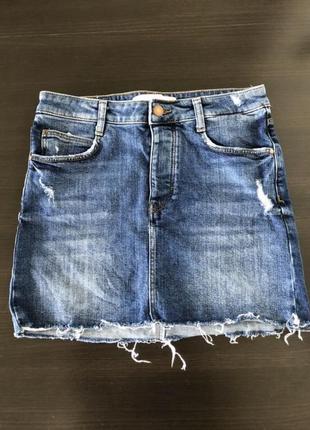 Юбка джинсовая мини1 фото