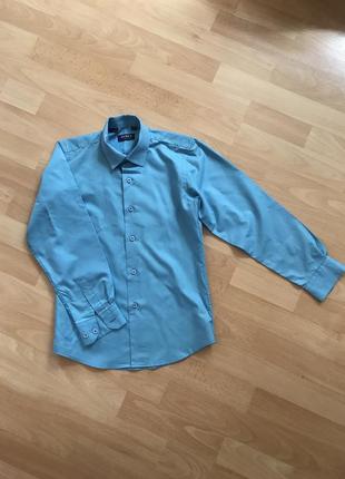 Блакитна сорочка, рубашка на 7-10 років