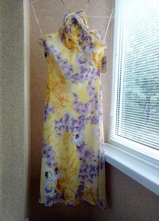 Платье в цветочный принт zara1 фото