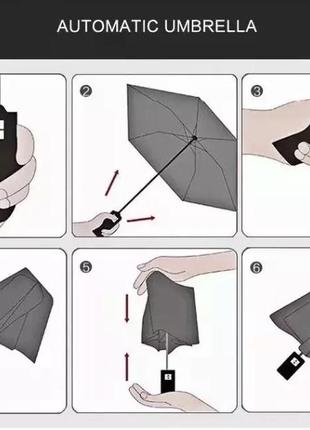 Зонт xiaomi автоматический черный. диаметр 105 , унисекс зонт, серый логотип xiaomi, с другой стороны рисунок6 фото