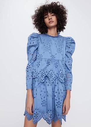 Платье из прошвы zara.