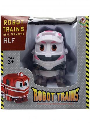 Игрушка трансформер dt-005 robot trains (белый кей)