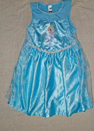 Платье костюм эльзы эльза disney frozen с плащом. оригинал. размер 116