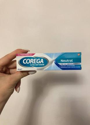 Фіксуючий крем для зубних протезів corega natural, 40 г1 фото