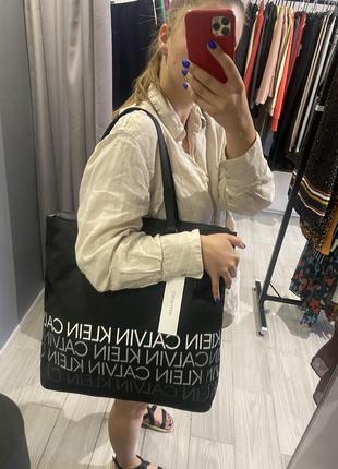 Calvin klein landon nylon tote bag