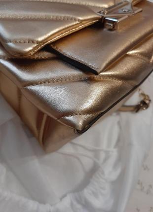 Сумка золотиста michael kors6 фото