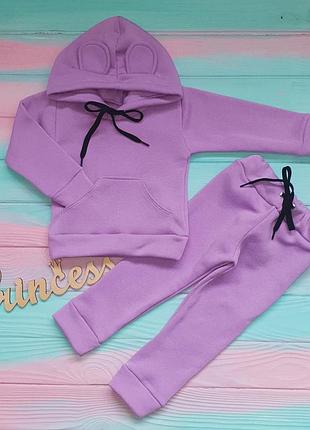 Теплий спортивний костюм на дівчинку. трехнить з начосом