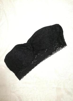 Кружевной черный топ