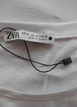 Асимметричная комбинированная футболка блузка zara  зара9 фото