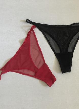 Набор трусиков-стринги с итальянской сеточки, разные размеры