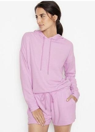 Костюм для відпочинку victoria's secret glow waffle hoodie and short set