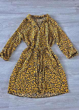 Плаття сукня літня з леопардовим принтом