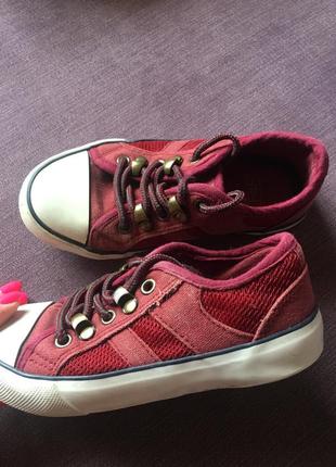 Кльові кеди f&f кольору марсал (27 розмір)