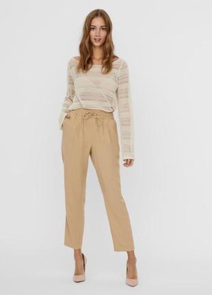 Штаны льняные vero moda vmastimilo ankle pants брюки из льна9 фото