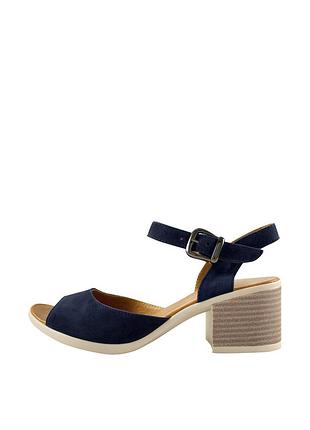 Босоножки женские  синие натуральный велюр украина  viscala - размер 40 (25,5 см)