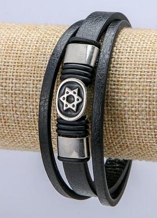 Браслет метал вставка зірка давида / зірка давида