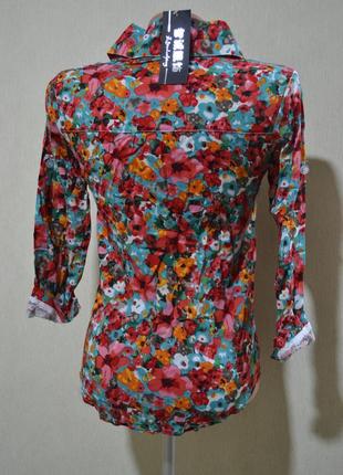 Блуза рубашка цветы2 фото