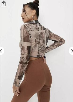 Укорочённая кофточка сетка 3