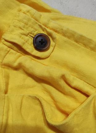 Штани жовті брюки льон р 46 р 487 фото