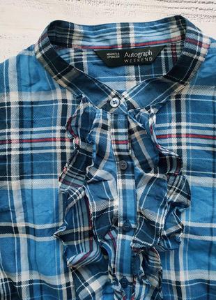 Шовкова сорочка блуза синього кольору3 фото