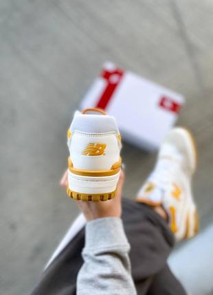Мужские кроссовки new balance 550 white yellow 40-41-42-43-44-457 фото