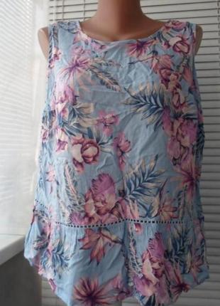 Квіткова майка - блуза, віскоза