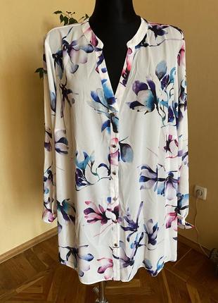 Актуальная блуза в цветочный принт evans, большой размер2 фото