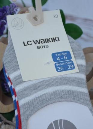4 - 6 л 26 - 29 р нові фірмові короткі спортивні шкарпетки хлопчику смужка набір комплект 3 пари4 фото