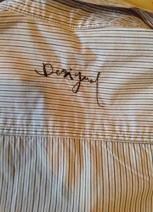 Натуральная, прикольная рубашка с аппликацией и вышивкой бренда parola (испания), р. 46-48